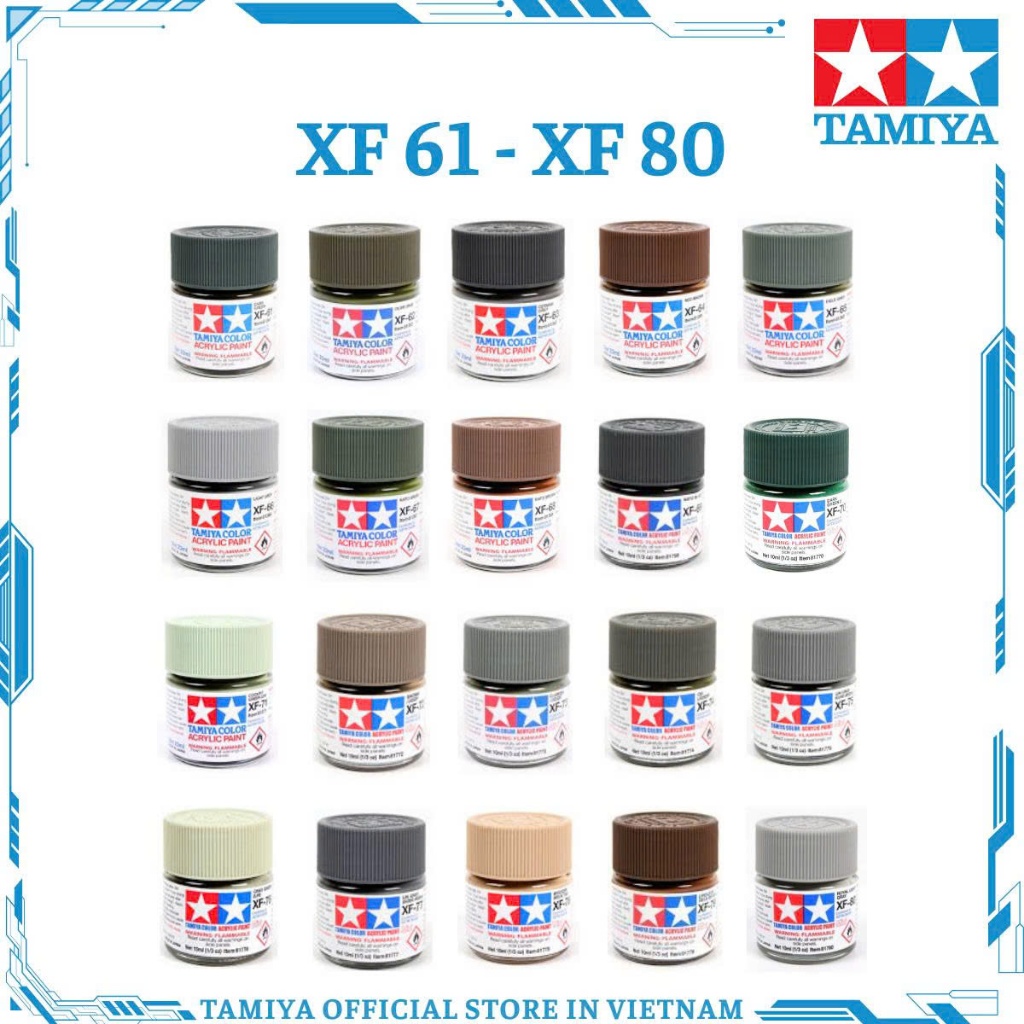 [TAMIYA] Sơn XF Acrylic 10ml (XF61-XF80)