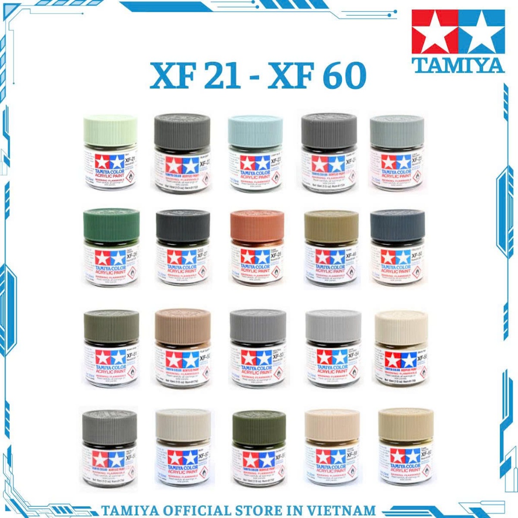 [TAMIYA] Sơn XF Acrylic 10ml (XF21-XF-60)