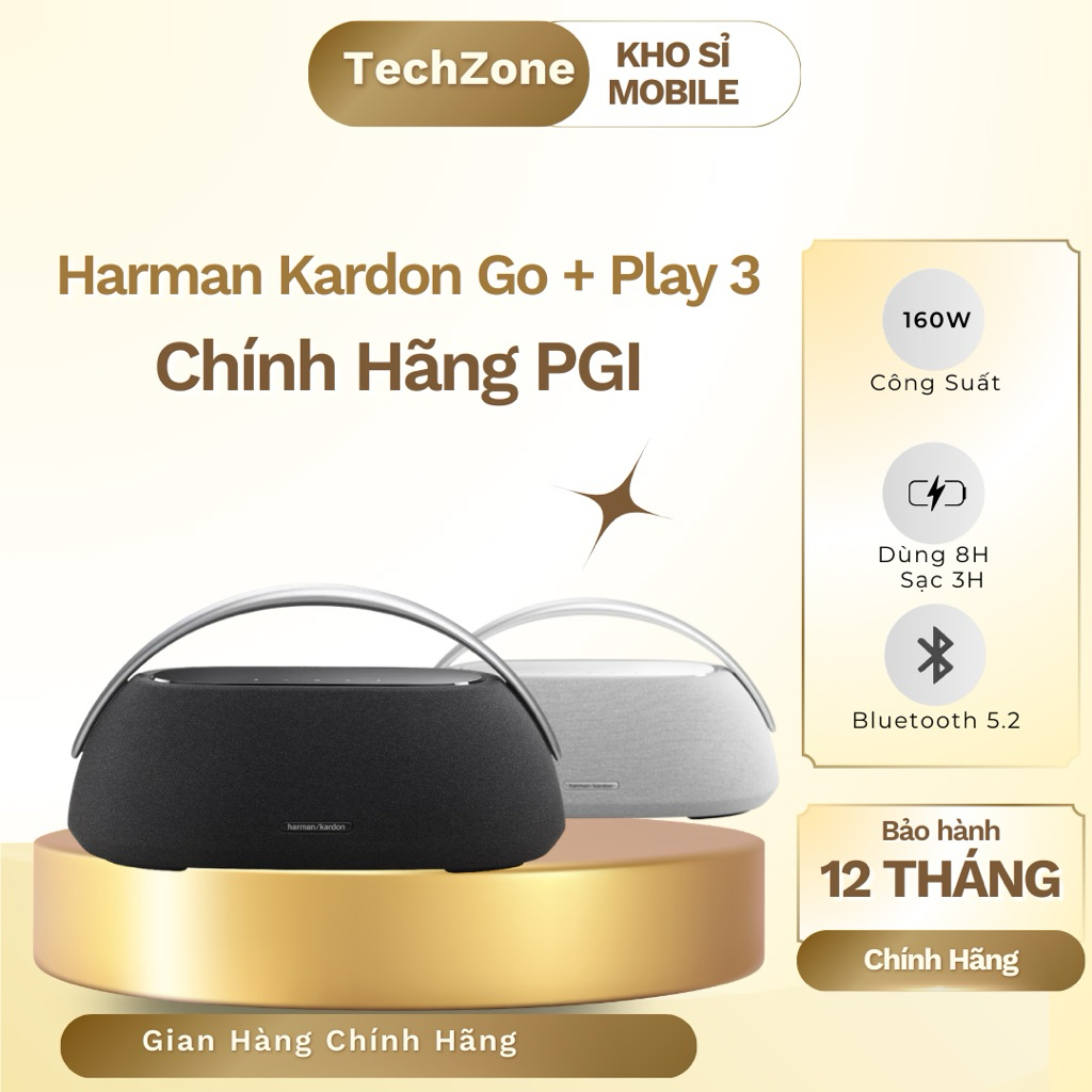 Loa Harman Kardon Go + Play 3 Chính Hãng PGI, Mới Bh 12 Tháng