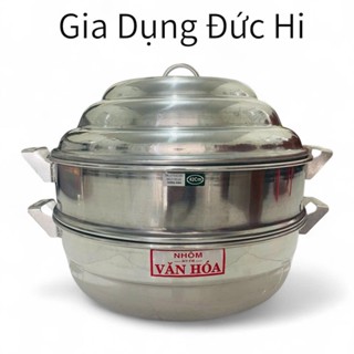 Nồi Hấp 2 Tầng Đường Kính 42cm - Nhôm Văn Hóa Chất Lượng Cao
