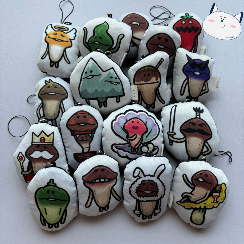 Móc khoá bông nấm Nameko 5cm ( Đọc kĩ mô tả)