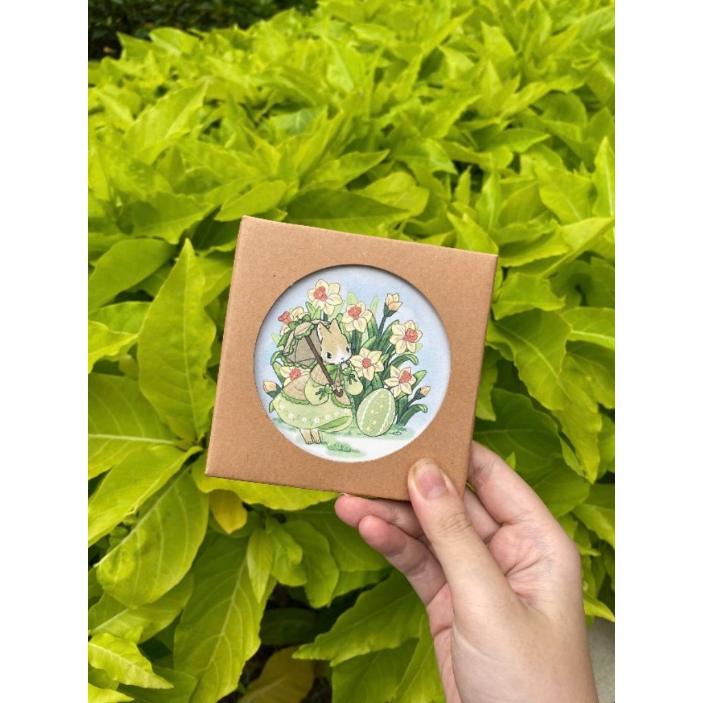 Hộp giấy kraft đựng đế lót ly gốm (dùng được cho lót ly tròn và vuông)