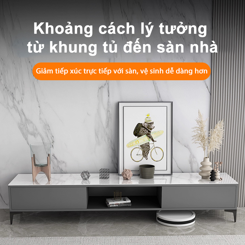 Kệ tivi kiểu Bắc Âu này có các ngăn kéo lớn để lưu trữ đồ đạc và khả năng chịu tải lên đến 200kg | BigBuy360 - bigbuy360.vn