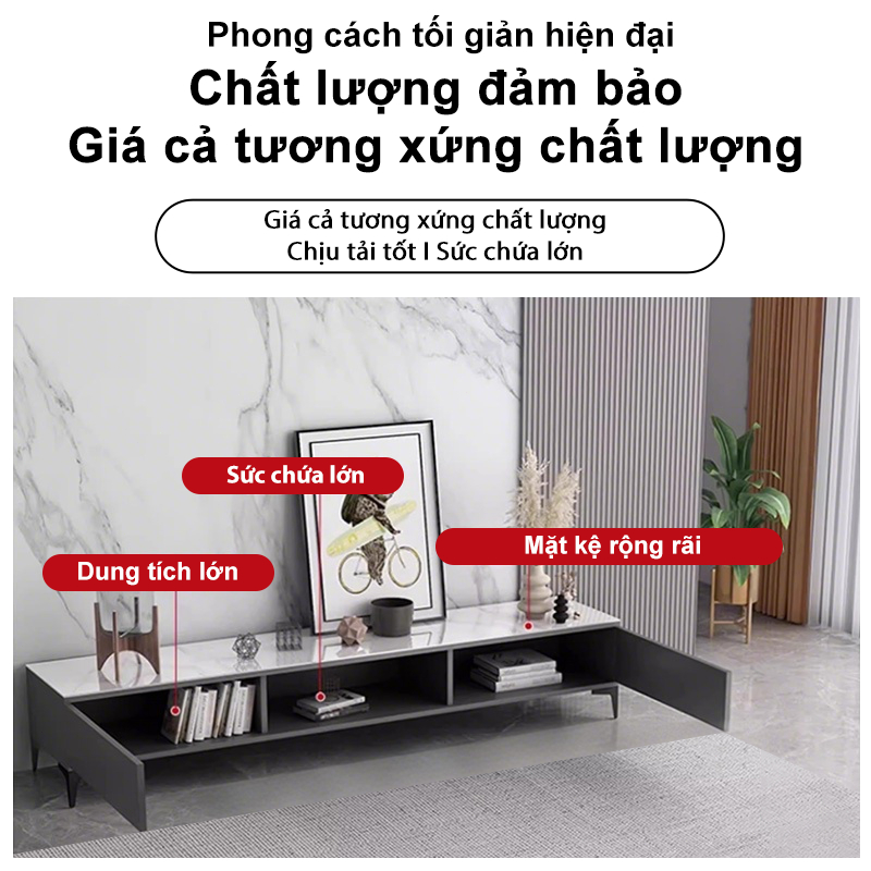 Kệ tivi kiểu Bắc Âu này có các ngăn kéo lớn để lưu trữ đồ đạc và khả năng chịu tải lên đến 200kg | BigBuy360 - bigbuy360.vn