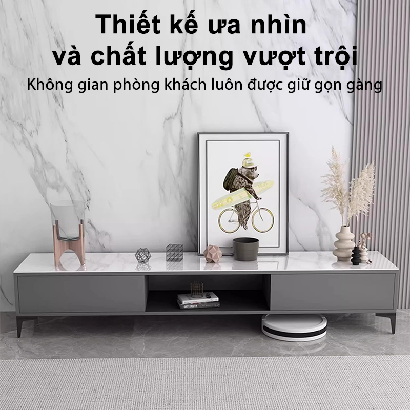 Kệ tivi kiểu Bắc Âu này có các ngăn kéo lớn để lưu trữ đồ đạc và khả năng chịu tải lên đến 200kg | BigBuy360 - bigbuy360.vn