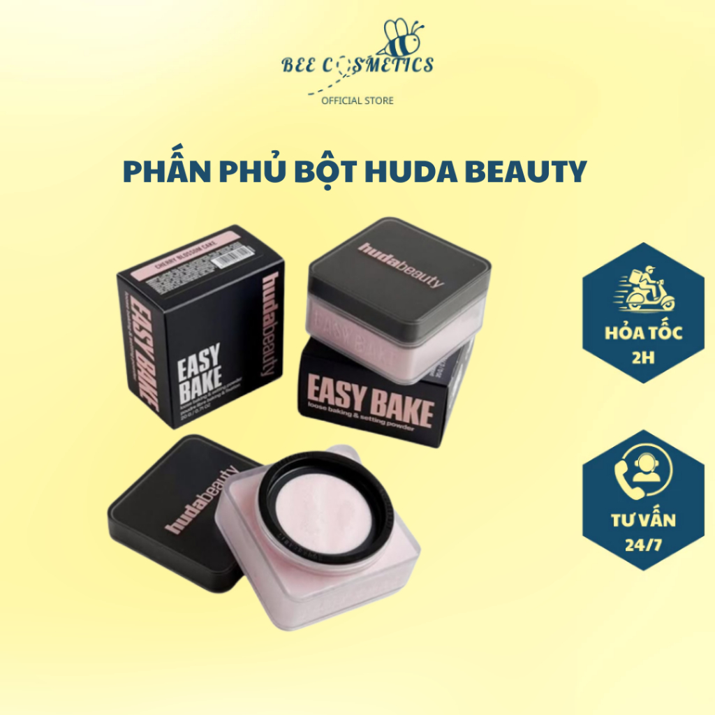 Phấn phủ bột HUDA BEAUTY Easy Bake Loose Baking & Setting Powder 20g - SAMIE COSMETIC BEE COSMETIC