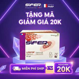 1Hộp60Gói Sắt Sifer Sinh Học Nhập Khẩu Pháp Dạng Bột Hương Cam Giúp Bà Bầu Không Nghén Tanh Nóng Táo