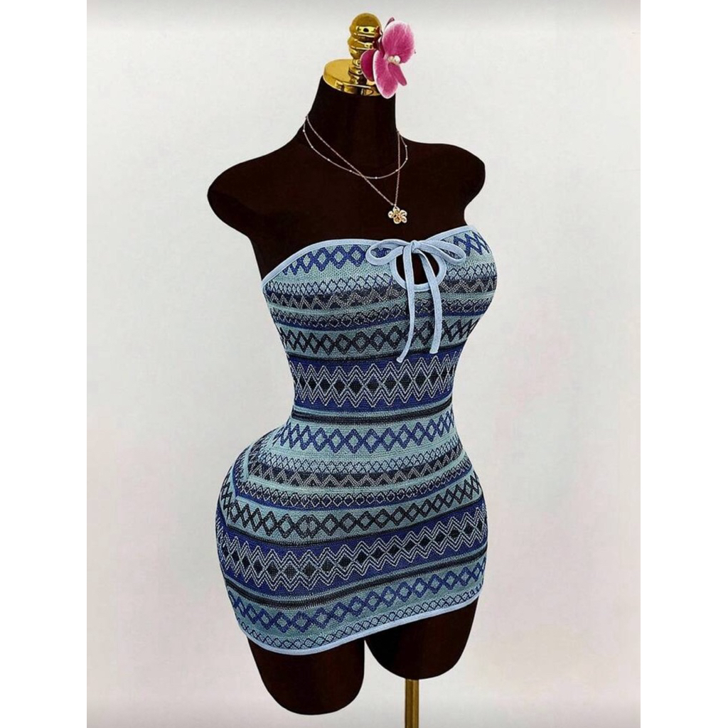 Đầm Bodycon Mini Nữ Phong Cách Bohemian