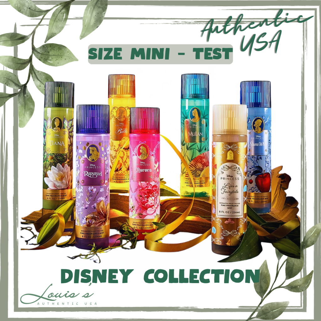 [ Mini ] Mist Disney TIANA MULAN MOANA ARIEL JASMINE CINDERELLA BELLE AURORA RAPUNZEL - Xịt BBW Mỹ