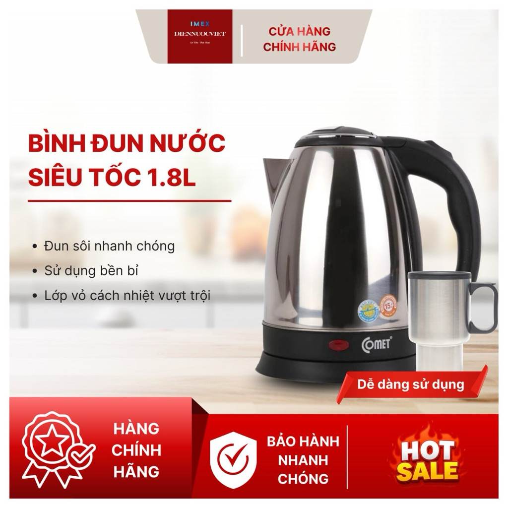 [COMET] Ấm đun nước siêu tốc Comet
