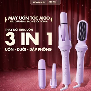 Máy uốn tóc xoăn tự động Akio 3 trục thay đổi đường kính uốn 28mm, 32mm 40mm và 1 đầu lược