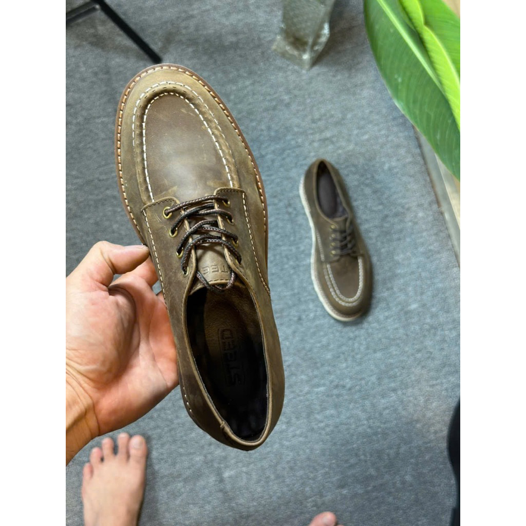 moctoe da bò sáp cổ thấp đế cao su non