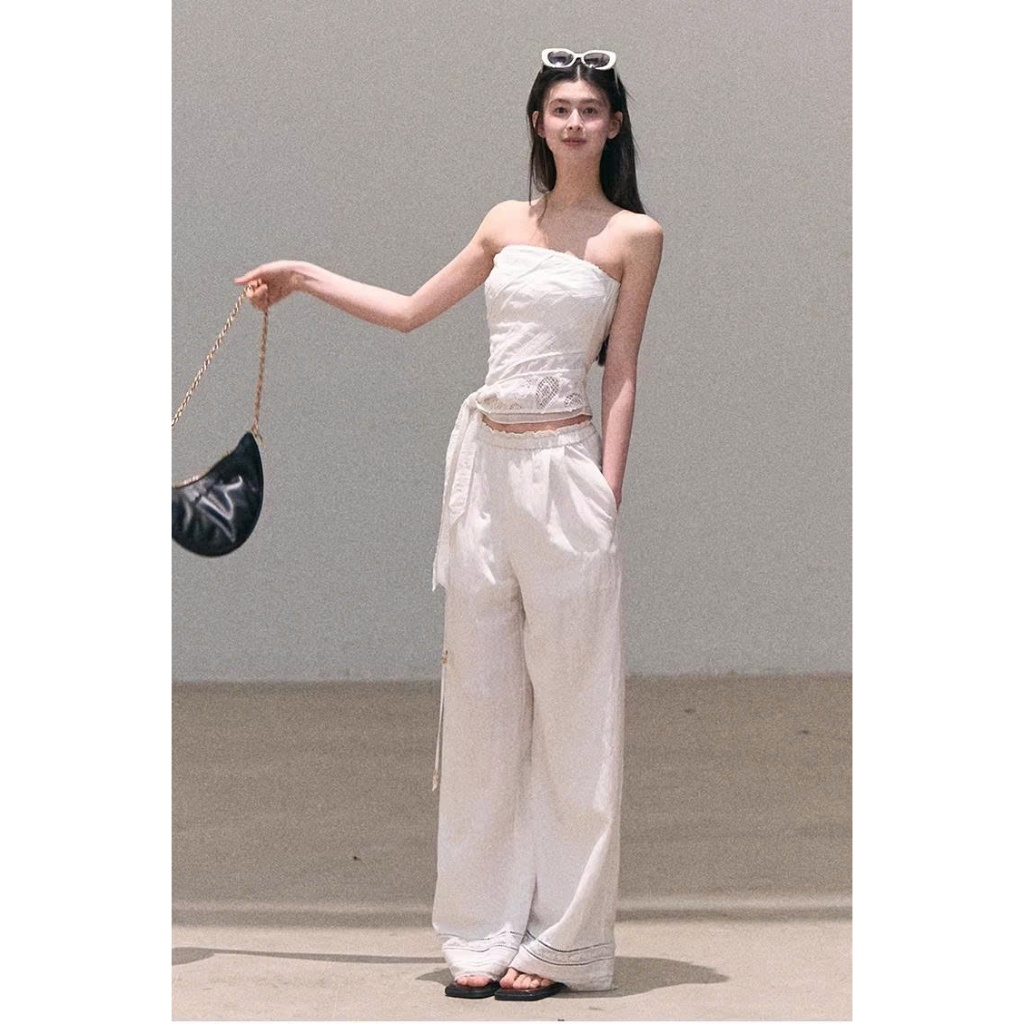 [OAKMOO]  quần trắng mềm mại -màu trắng