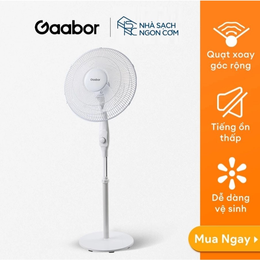Quạt đứng Gaabor FM430M-WH05A xoay tự động tuần hoàn - 3 chế độ gió- Hàng chính hãng