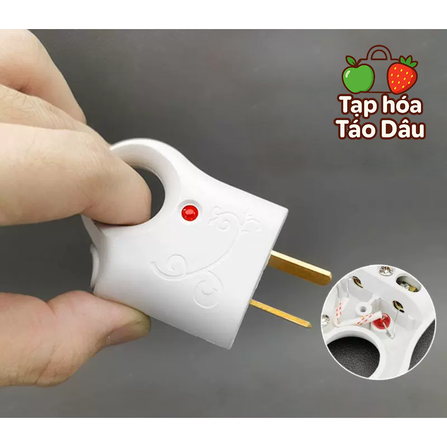 PHÍCH CẮM ĐIỆN 2 CHÂN CÓ ĐÈN BÁO - CÔNG SUẤT THỰC 5000W