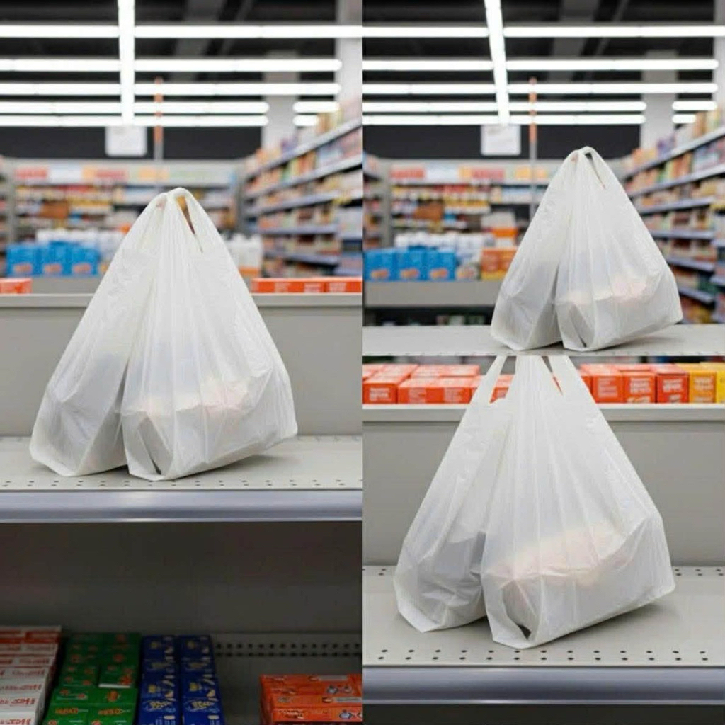 1Kg Túi Xốp Siêu Thị Trắng Sữa Tự Hủy Sinh Học - Dai Bền Dẻo Bảo Vệ Môi Trường Đủ Kích Thước