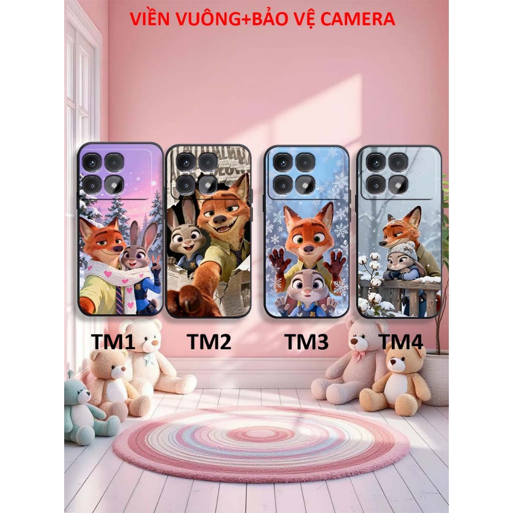 Ốp lưng Xiaomi REDMI K70 / REDMI K70 ULTRA / REDMI K70E / REDMI K70 PRO TPU viền vuông in ZOOPIA bab