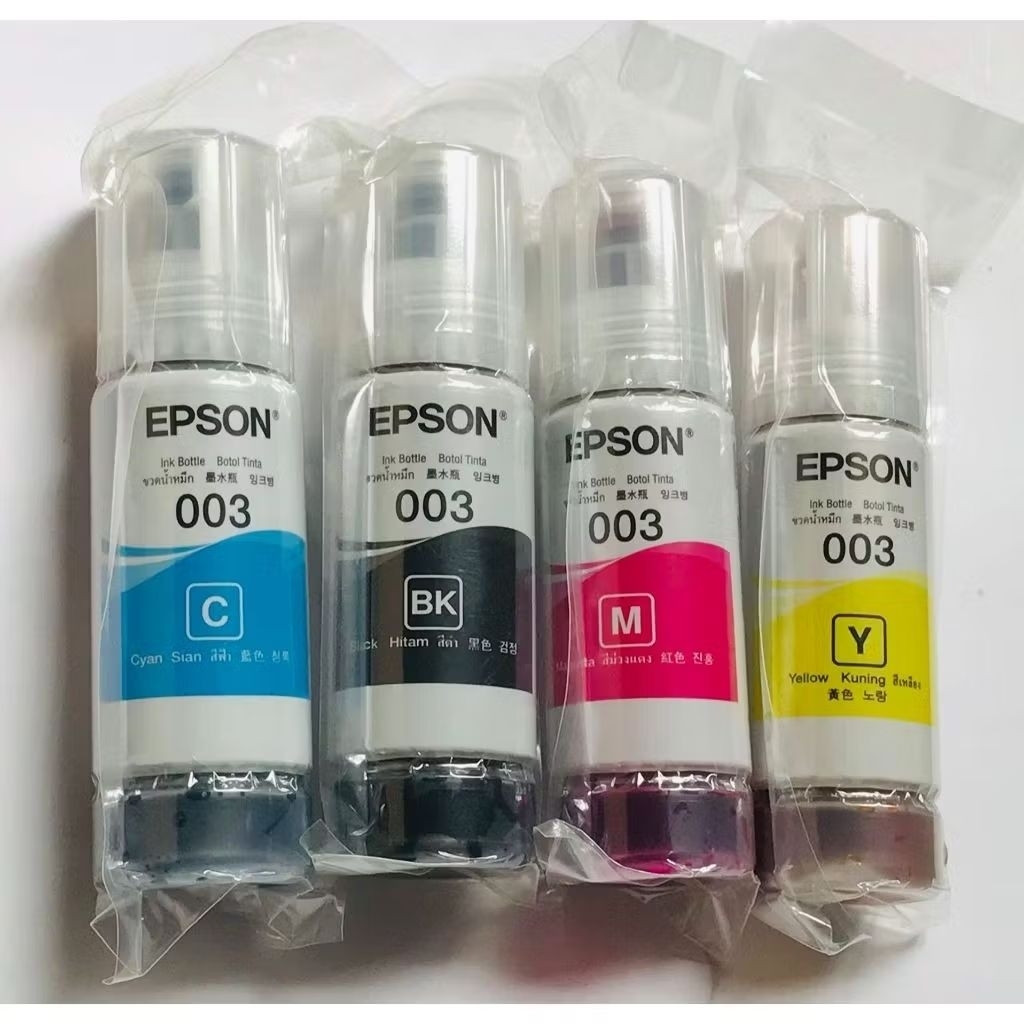 Bộ Mực in Epson 003 ( 4 màu) cho dòng máy L1110/ L3110/ L3210/ l1210/ L1250/ L3210/ L3250