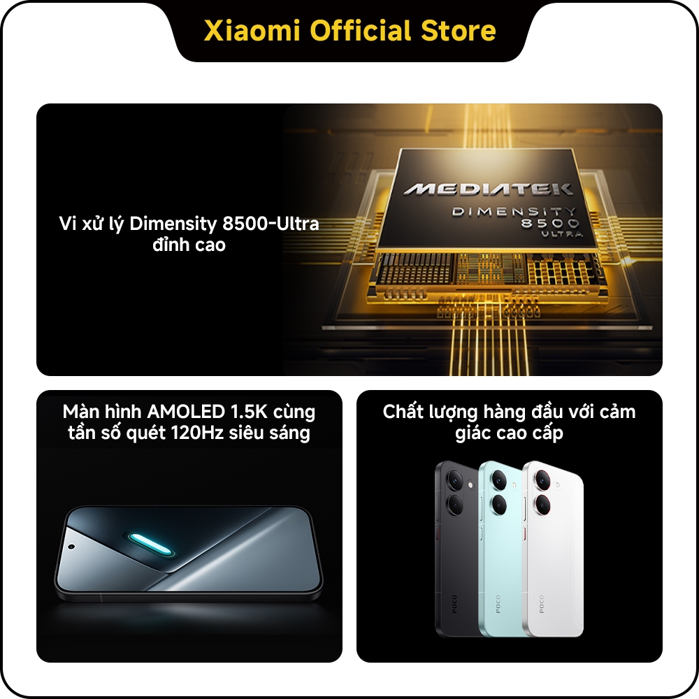 Điện thoại thông minh POCO X8 PRO| Pin cực lớn 6500mAh(typ) sạc nhanh 100W| Màn hình AMOLED 1.5K 120Hz | BigBuy360 - bigbuy360.vn