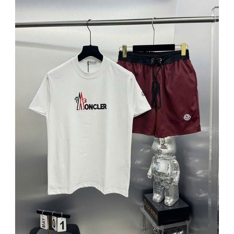 Set Đồ Nam Áo Thun Logo + Quần Short Thun Lạnh Thể Thao Nam Trẻ Trung