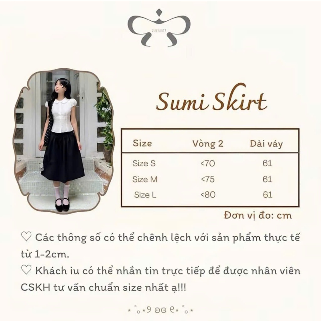AREUM Chân váy lửng SUMI Skirt vải kaki đơn giản kiểu Nhật | BigBuy360 - bigbuy360.vn
