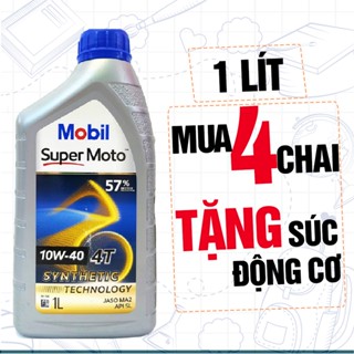 (Có QUÀ) Nhớt Mobil Xe Số 10W40 0.8L - 1L, Nhớt Xe Máy Tổng Hợp, Nhập Khẩu Singapore