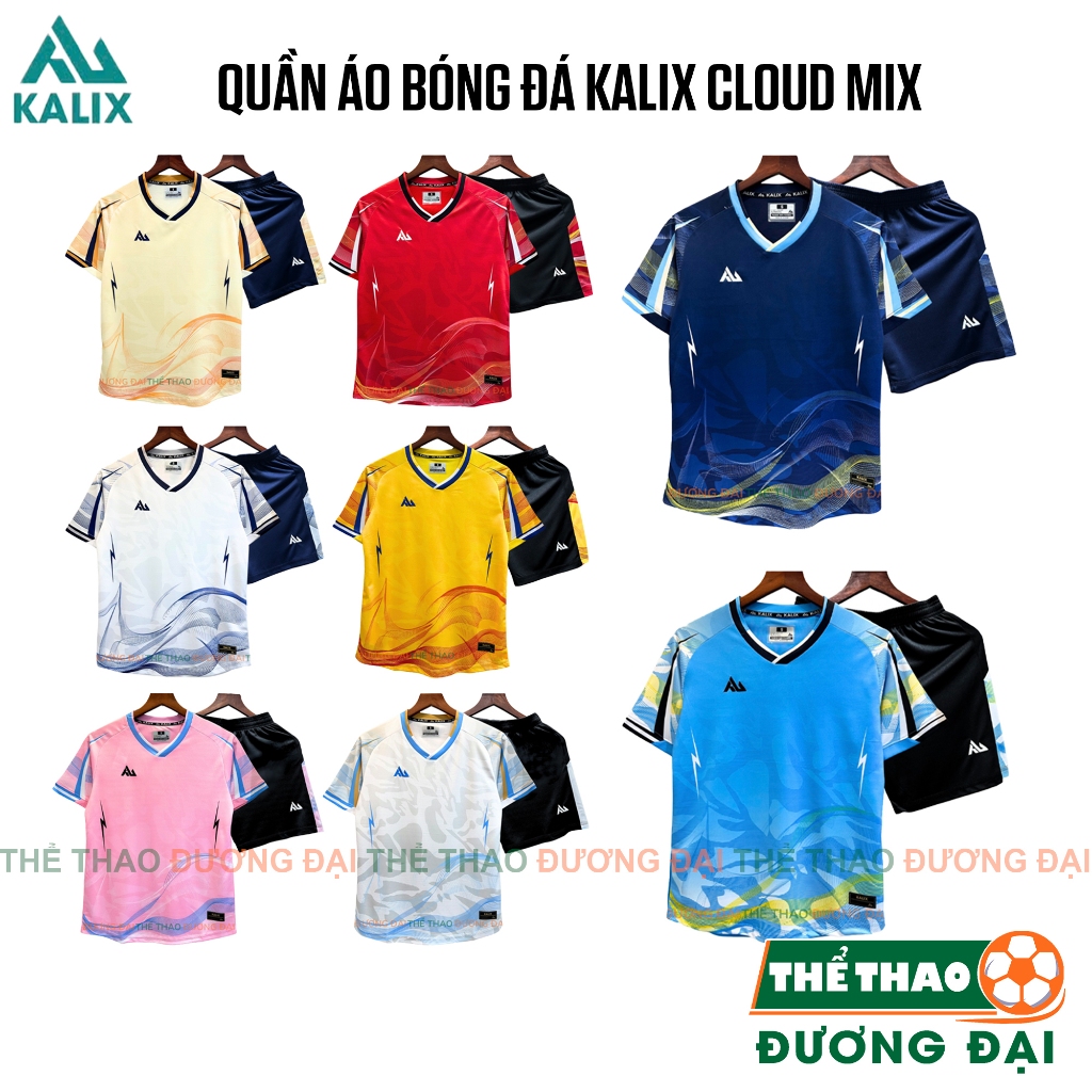 BST Quần Áo Bóng Đá Thiết Kế Kalix Cloud Mix Thun Mè Thoáng Khí Thể Thao Đương Đại