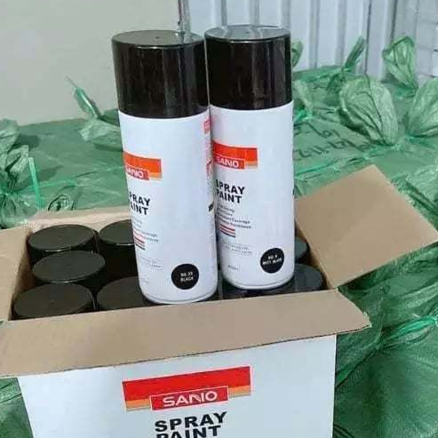 Sơn xịt màu đen ( đen sần và đen bóng )