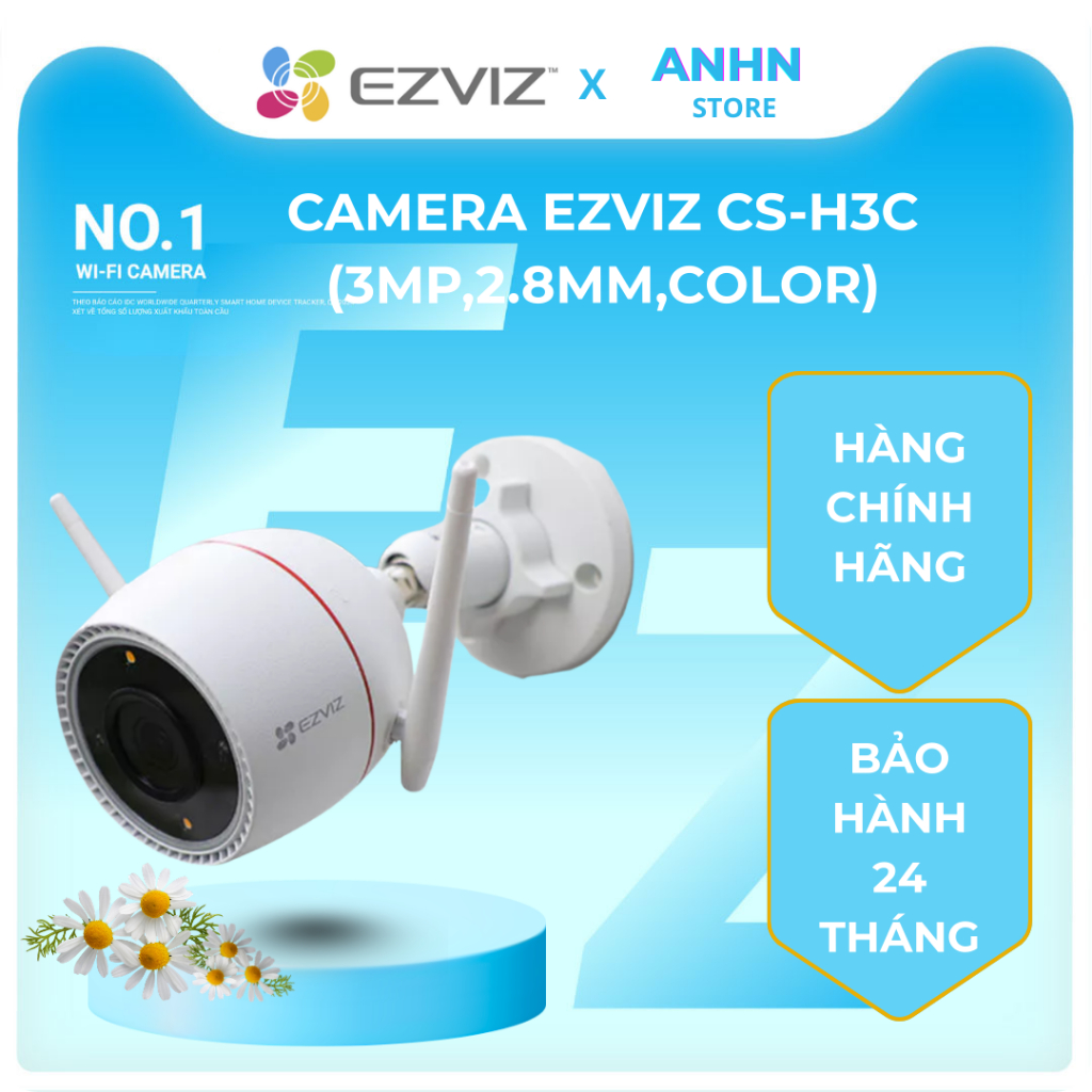 Camera quan sát EZVIZ CS-H3C (3MP,2.8MM,COLOR) - Bảo hành chính hãng 24 tháng