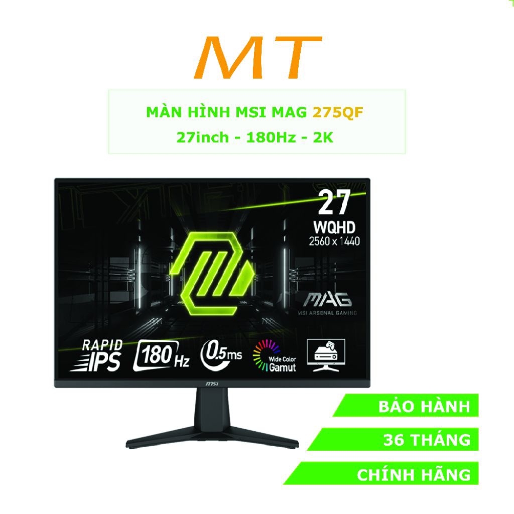Màn hình Gaming MSI MAG 275QF 27 inch WQHD IPS 180Hz 0.5ms