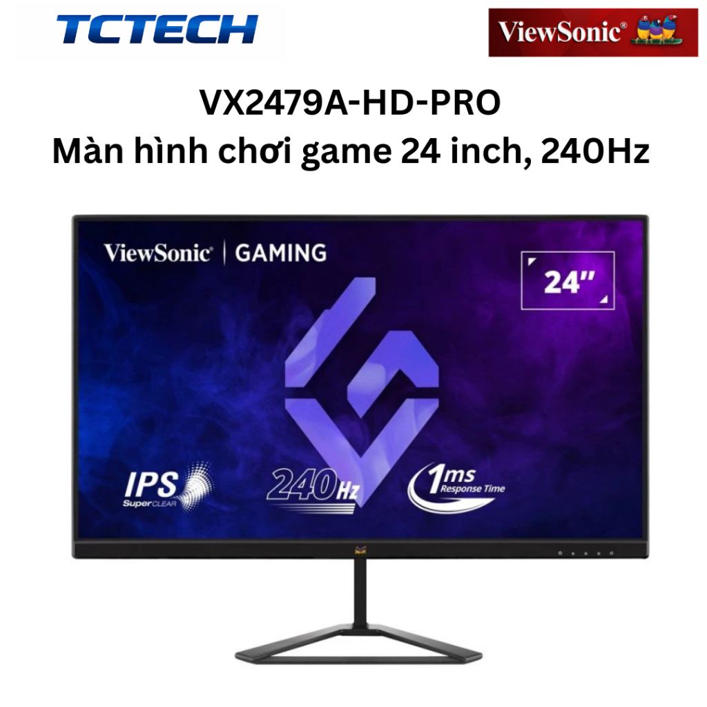 Màn hình chơi game Viewsonic 24 inch VX2479A-HD-PRO  240Hz Chính Hãng