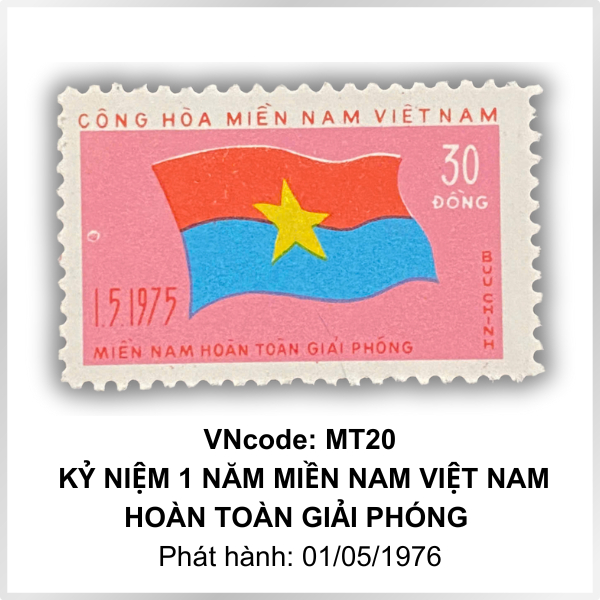 Bộ tem bưu chính "KỶ NIỆM 1 NĂM MIỀN NAM VIỆT NAM HOÀN TOÀN GIẢI PHÓNG" - Tem sưu tầm Việt Nam - Tem