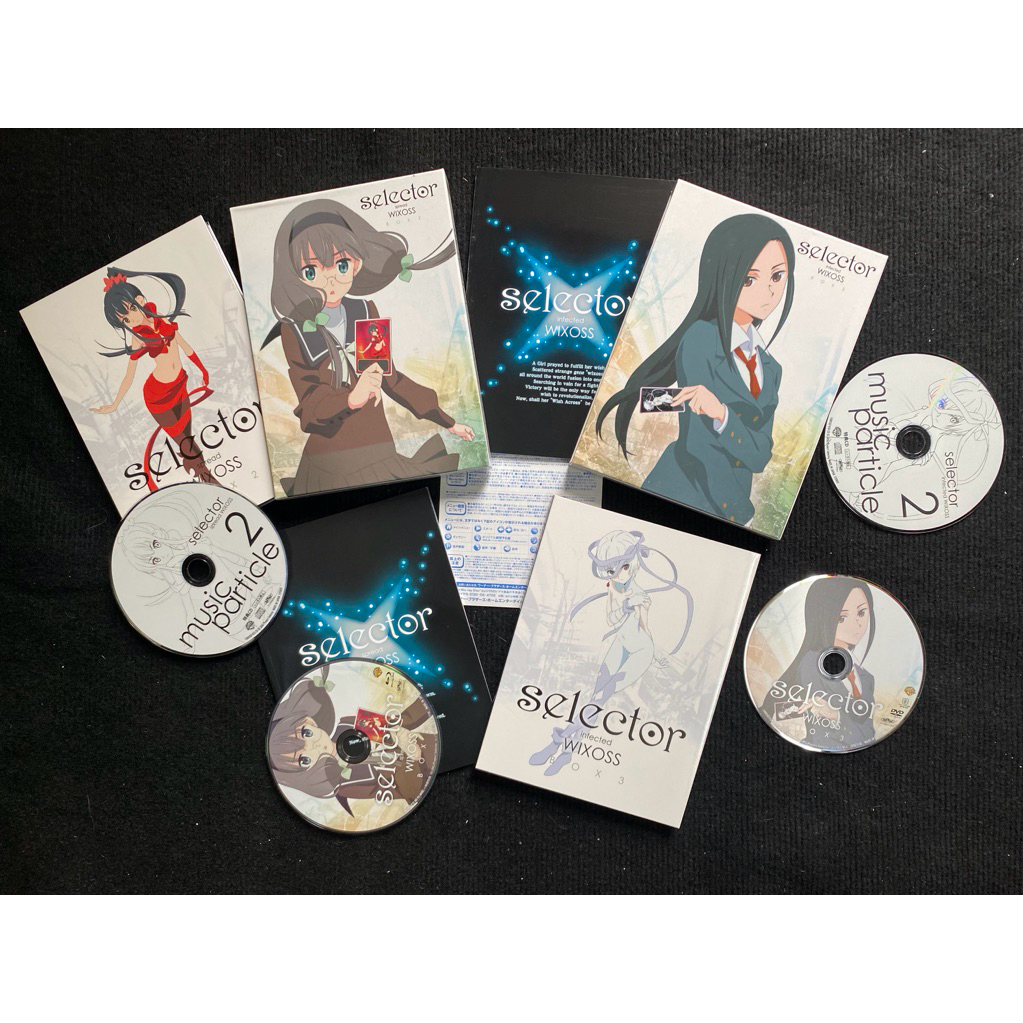 Nữ sinh đại chiến thẻ bài Wixoss box 2 hoặc Box 3 đã khui seal, gồm cd + dvd bluray photobook như hì