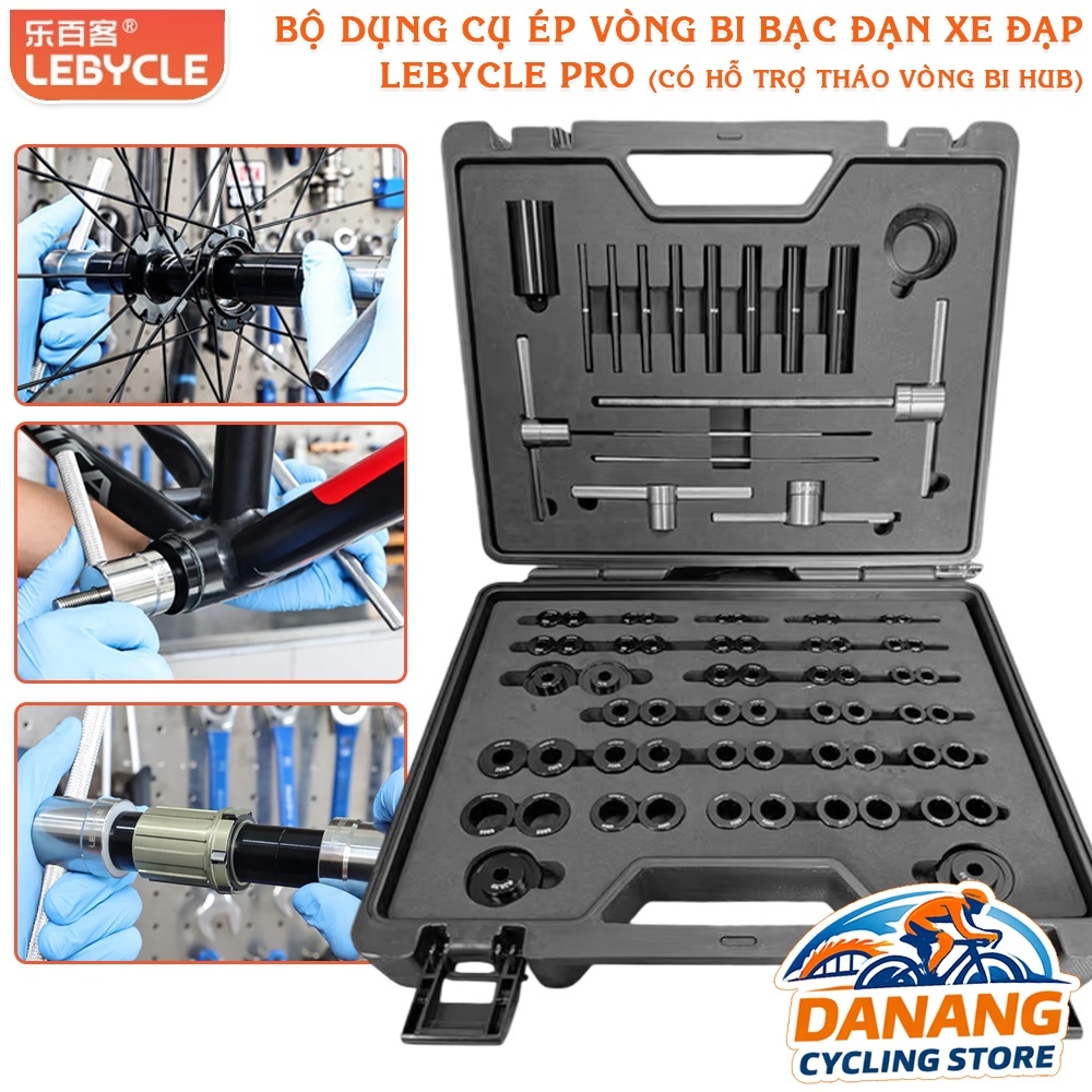 Bộ Dụng Cụ Ép Vòng Bi Bạc Đạn Xe Đạp LEBYCLE PRO – Tool Ép Moay Ơ Hub, Trục Giữa BB (Có Hỗ Trợ Tháo Vòng Bi)