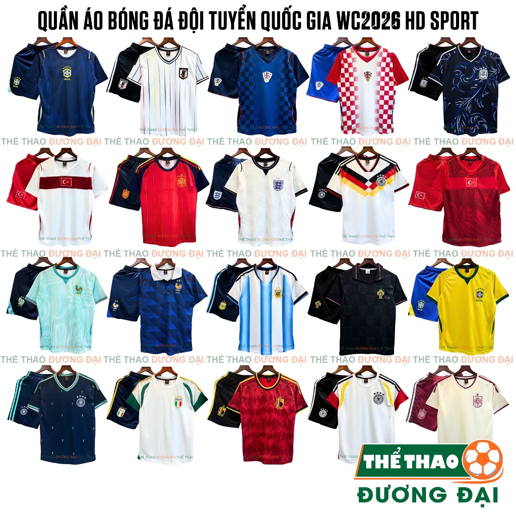 Quần Áo Bóng Đá Đội Tuyển WorldCup2026 Thun Mè Cao Cấp Thoáng Khí Thể Thao Đương Đại
