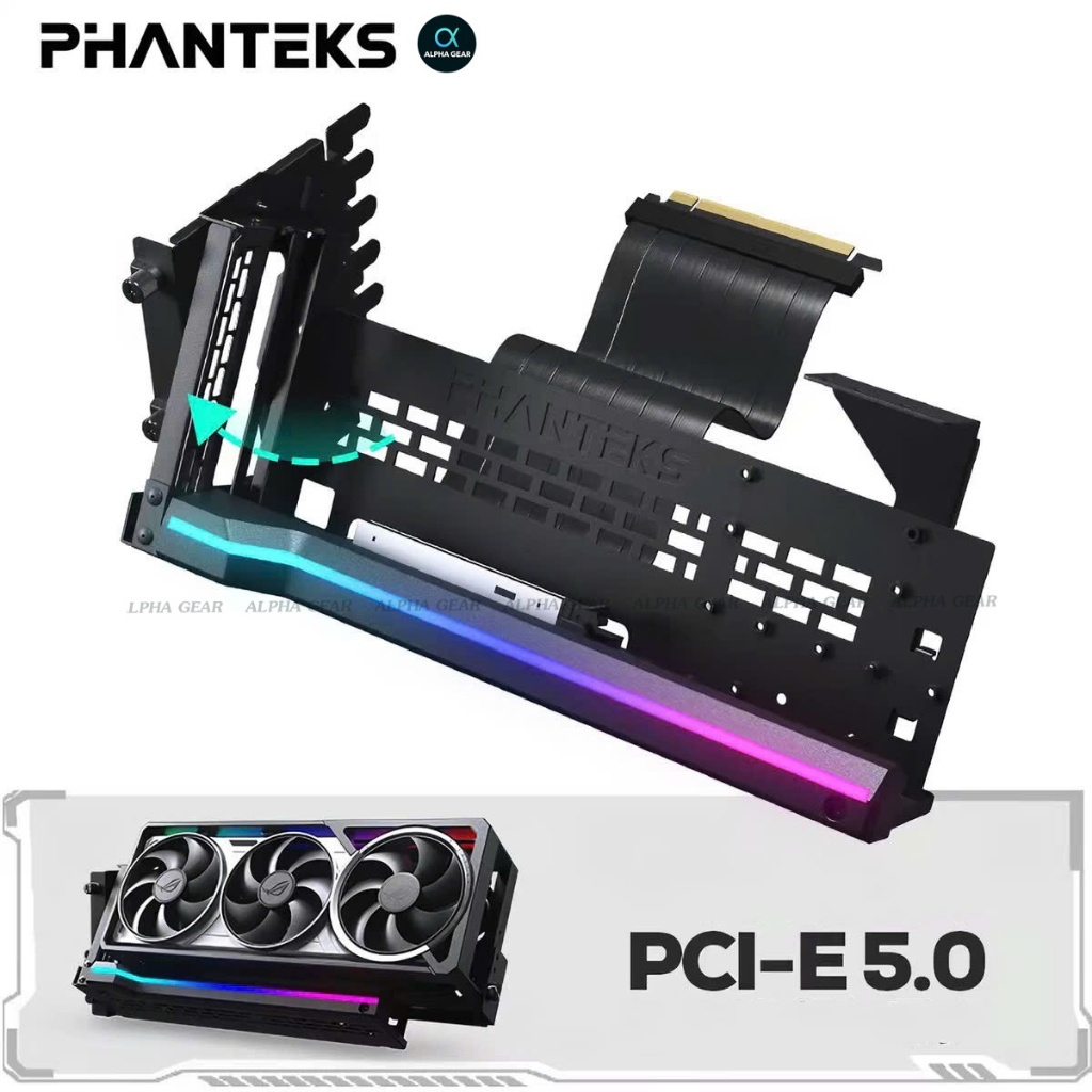 Bộ Dựng VGA Phanteks Premium Vertical GPU Bracket + Dây riser PCIe 5.0