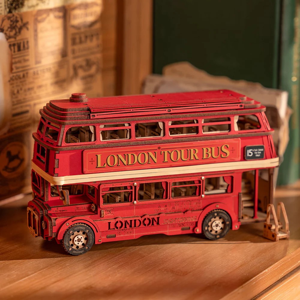 Rolife London Tour Bus TGM02 - Xe Bus 2 Tầng Bằng Gỗ 3D