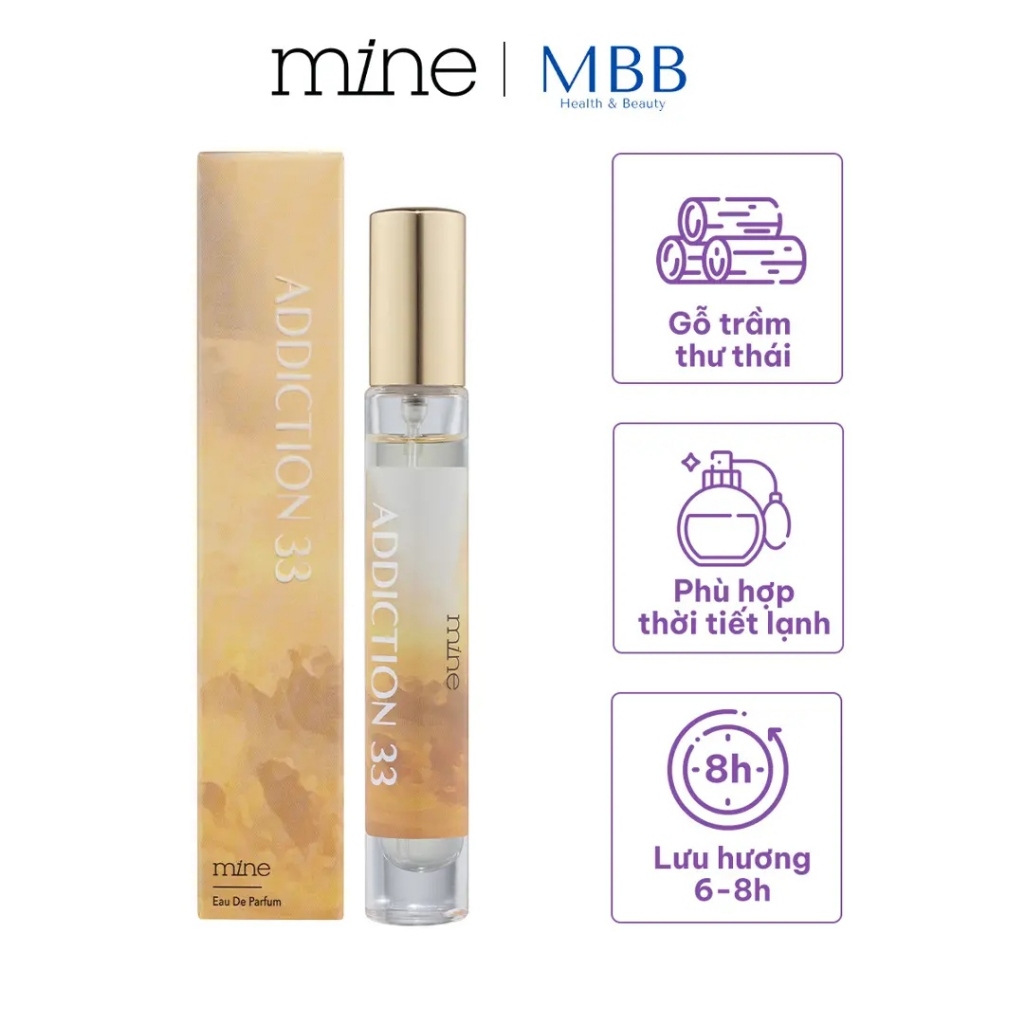 Nước hoa Mine Addiction 33 lưu hương 6-8h 9ml- hiệu MBB