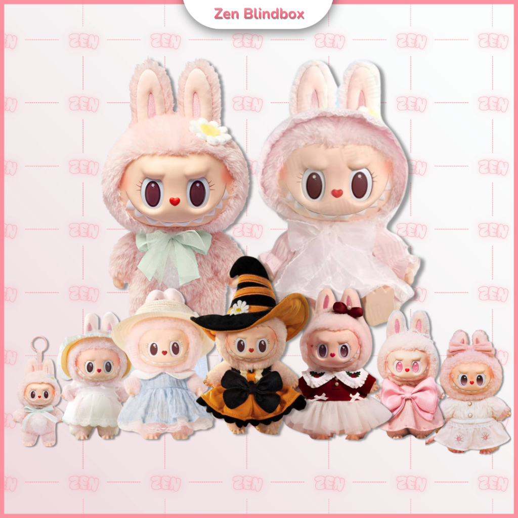 [CHÍNH HÃNG] The Monsters Labubu Mokoko V1 V2 V3 V4 V5 V6 V7 Móc Khóa Gấu Bông  17cm 38cm Tổng Hợp