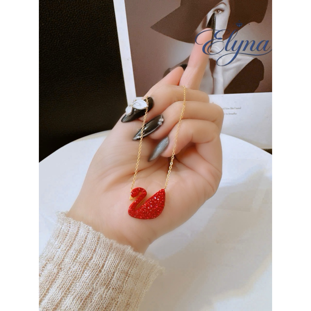 Dây Chuyền Titan Không Gỉ Thiên Nga Đính Đá |Elyna Jewelry