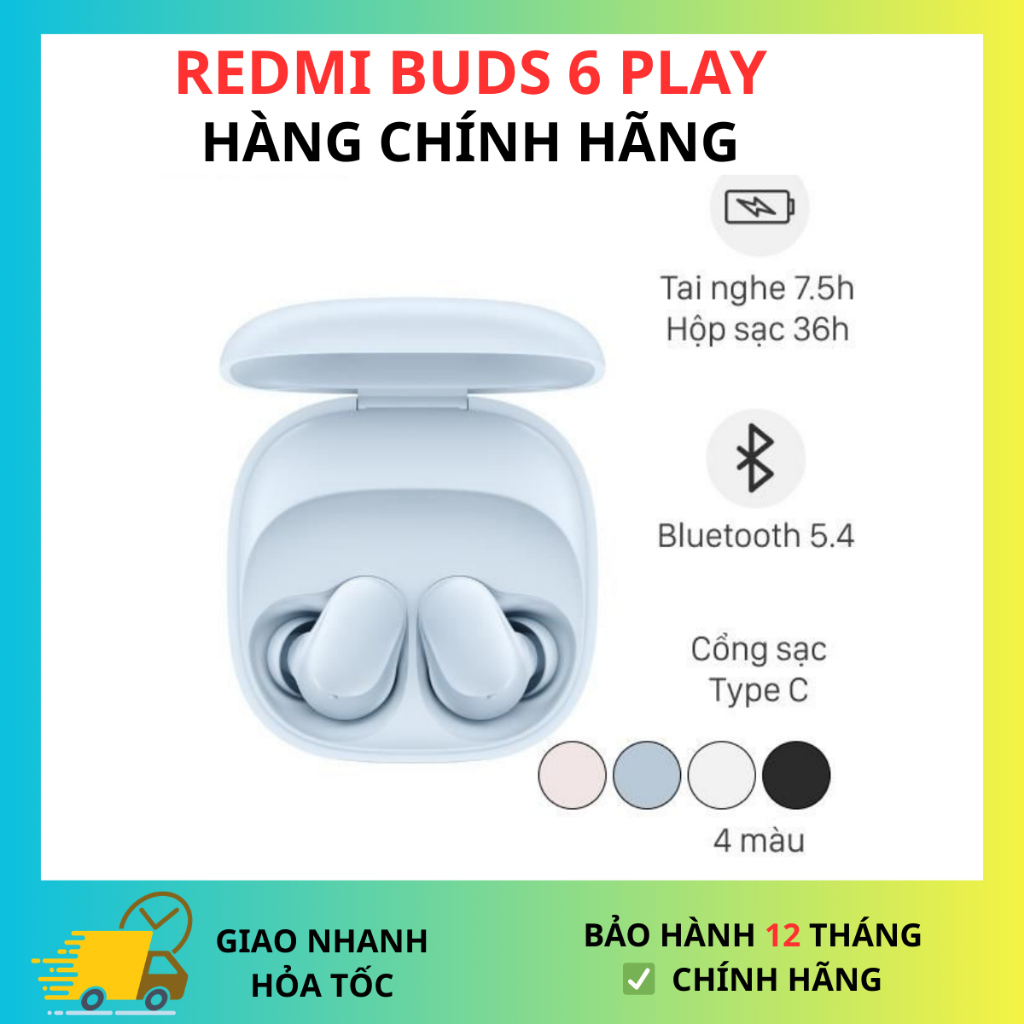 Tai nghe Bluetooth Xiaomi Redmi Buds 6 Play - Chính Hãng | BigBuy360 - bigbuy360.vn