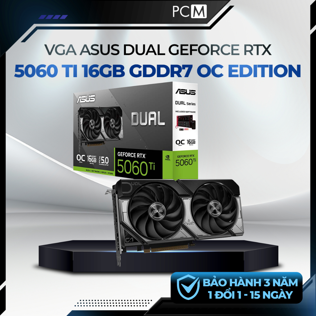 Card màn hình ASUS Dual GeForce RTX 5060 Ti 16GB GDDR7 OC Edition | GPU Gaming
