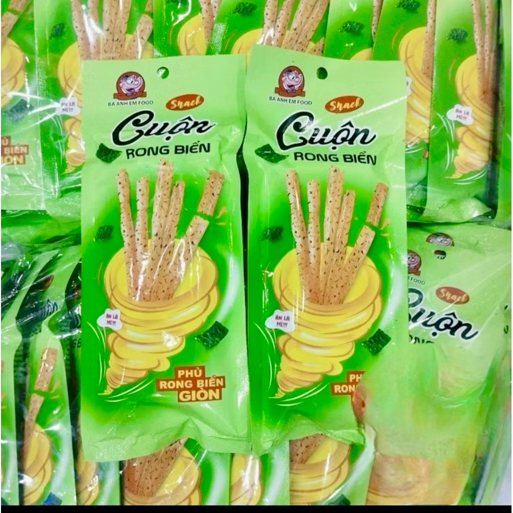 Bịch 30 Gói Snack Cuộn Rong Biển Ba Anh Em Foods Giòn Rụm