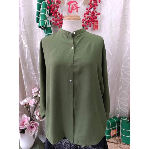 LIBÉ WORKSHOP thanh lý - Áo sơ mi cổ cao bymo - SIZE S