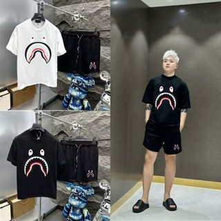 Bộ cộc tay họa tiết cá mập in 5D chất liệu cotton mềm mịn,thoáng mát - thời trang Boy Phố Hottrend mới nhất năm