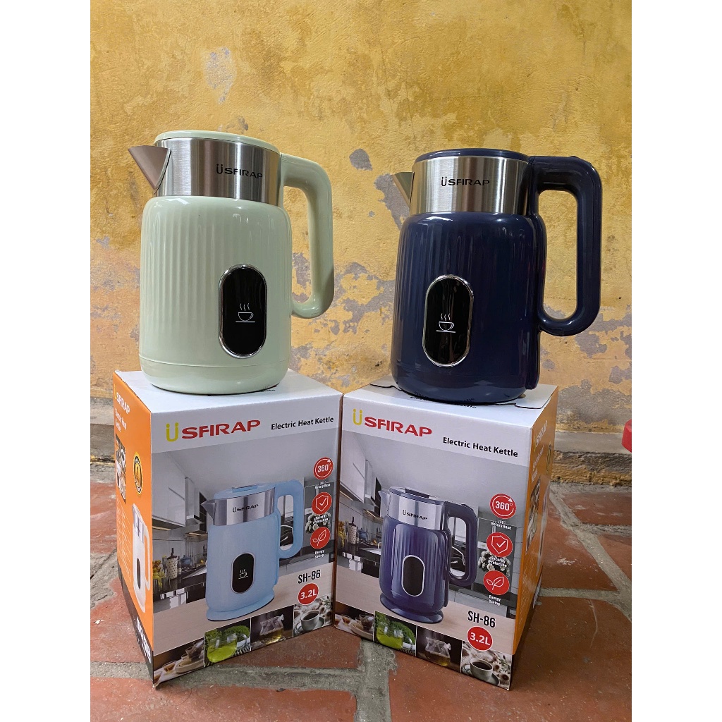 Ấm Siêu Tốc SH86, Dung Tích 2L, Công Suất 1500W Thân Chống Bỏng, Tự Động Ngắt Khi Sôi