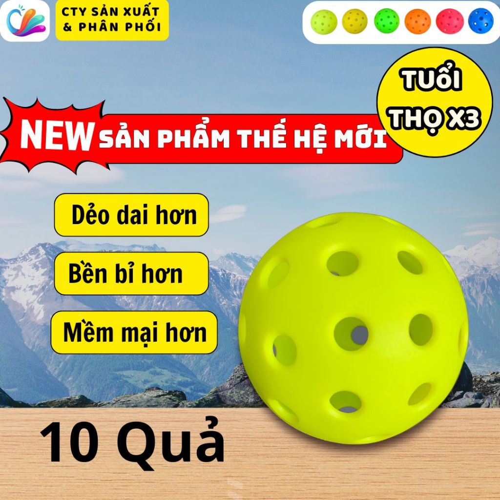 Bóng Tập PICKLEBALL, 40 Lỗ, Peacock Sport