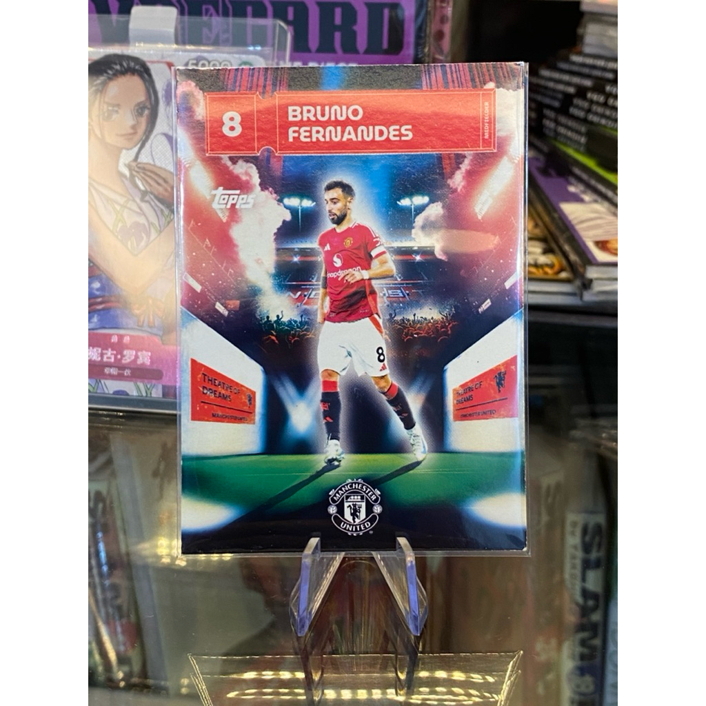 Thẻ Cầu Thủ Bruno Fernandes Topps Manchester United Team Set FIRST OLD TRAFFORD GOAL #40