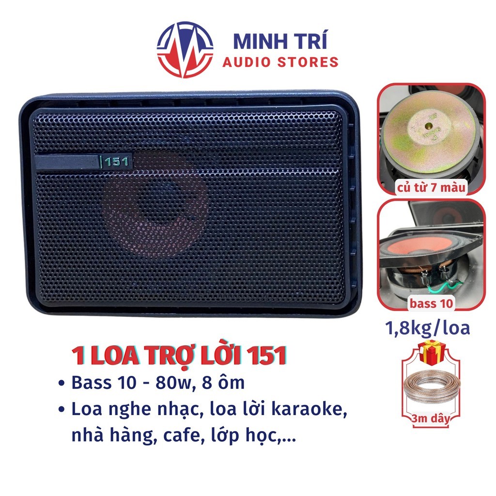 Loa Treo Tường Mini 151 80W (Giá 1 Loa, Tặng 3m Dây), Loa Trợ Lời Karaoke, Quán Cafe, Nghe Nhạc Hay
