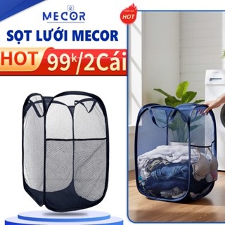 Sọt lưới đựng quần áo giặt thoáng khí cỡ lớn 72L gấp gọn thông minh - Túi giỏ đựng đồ giặt cứng cáp